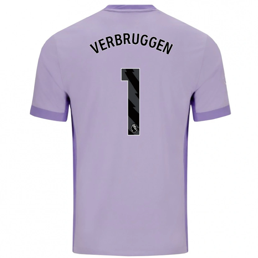 Danxen Hombre Camiseta Bart Verbruggen #1 Morado Taro Blanco 2ª Equipación 2025/26 La Camisa México