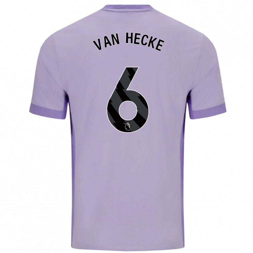 Danxen Hombre Camiseta Jan Paul Van Hecke #6 Morado Taro Blanco 2ª Equipación 2025/26 La Camisa México