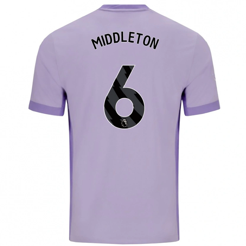 Danxen Hombre Camiseta Jesse Middleton #6 Morado Taro Blanco 2ª Equipación 2025/26 La Camisa México