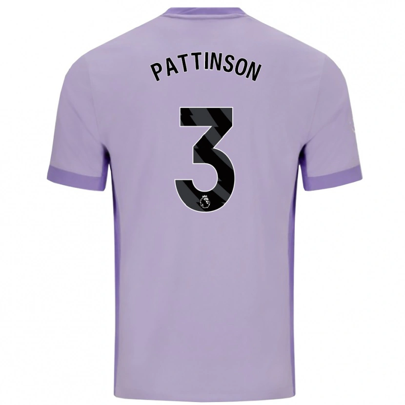 Danxen Hombre Camiseta Poppy Pattinson #3 Morado Taro Blanco 2ª Equipación 2025/26 La Camisa México