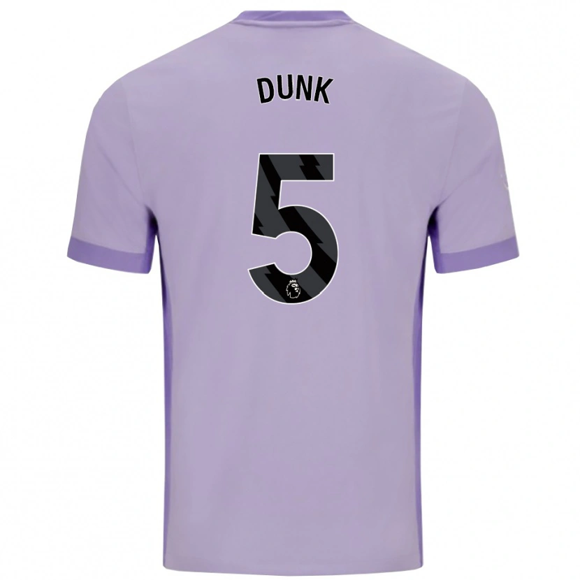 Danxen Hombre Camiseta Lewis Dunk #5 Morado Taro Blanco 2ª Equipación 2025/26 La Camisa México