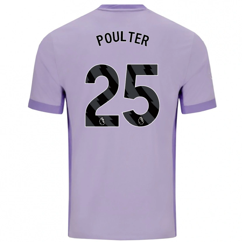 Danxen Hombre Camiseta Hannah Poulter #25 Morado Taro Blanco 2ª Equipación 2025/26 La Camisa México