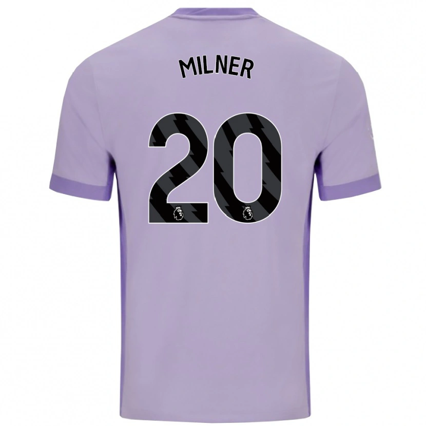 Danxen Hombre Camiseta James Milner #20 Morado Taro Blanco 2ª Equipación 2025/26 La Camisa México