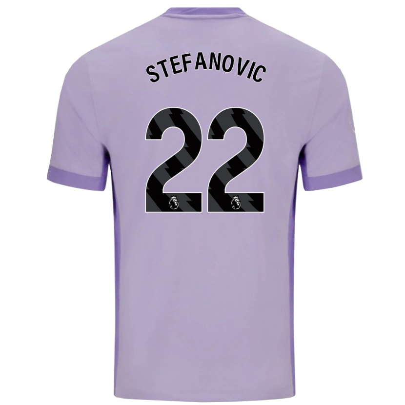 Danxen Hombre Camiseta Dejana Stefanović #22 Morado Taro Blanco 2ª Equipación 2025/26 La Camisa México