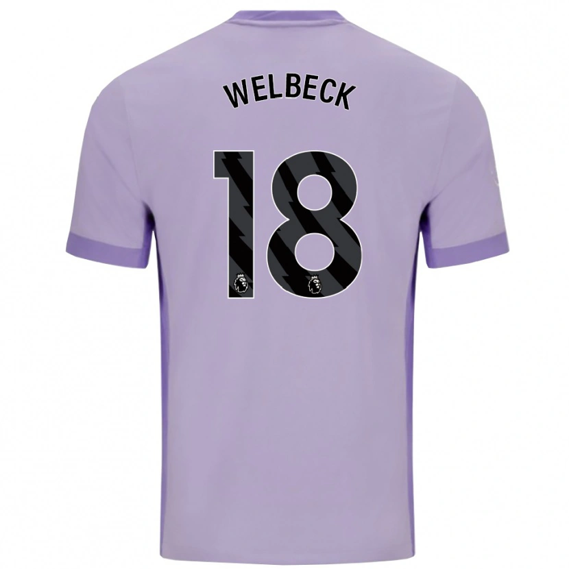 Danxen Hombre Camiseta Danny Welbeck #18 Morado Taro Blanco 2ª Equipación 2025/26 La Camisa México