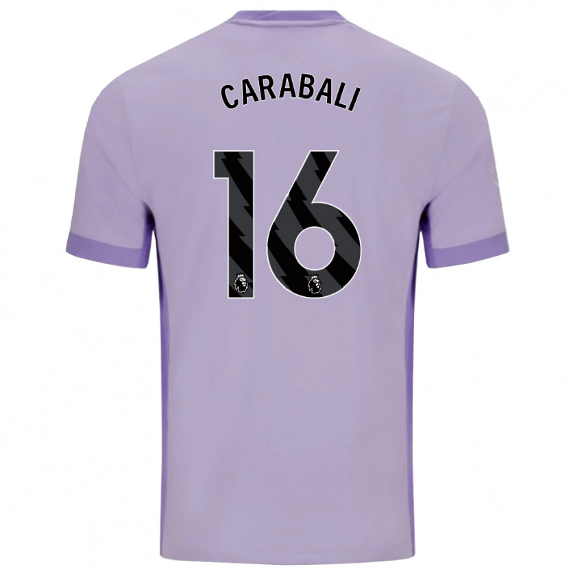 Danxen Hombre Camiseta Jorelyn Carabalí #16 Morado Taro Blanco 2ª Equipación 2025/26 La Camisa México