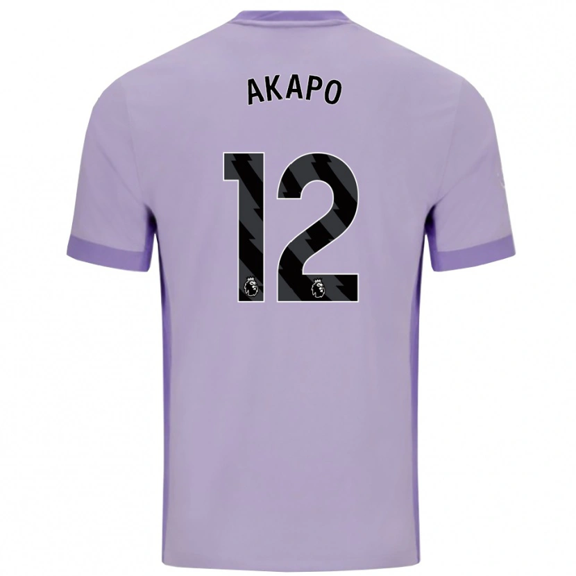 Danxen Hombre Camiseta Tobi Akapo #12 Morado Taro Blanco 2ª Equipación 2025/26 La Camisa México