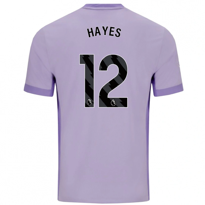 Danxen Hombre Camiseta Caitlin Hayes #12 Morado Taro Blanco 2ª Equipación 2025/26 La Camisa México