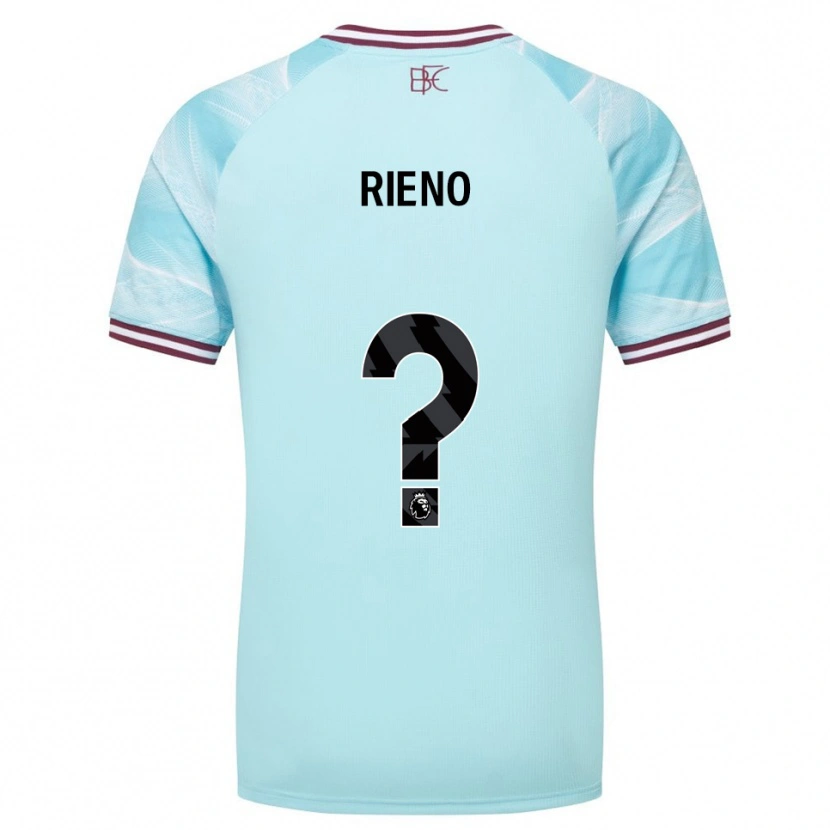 Danxen Hombre Camiseta Basilio Rieno #0 Celeste Borgoña 2ª Equipación 2025/26 La Camisa México