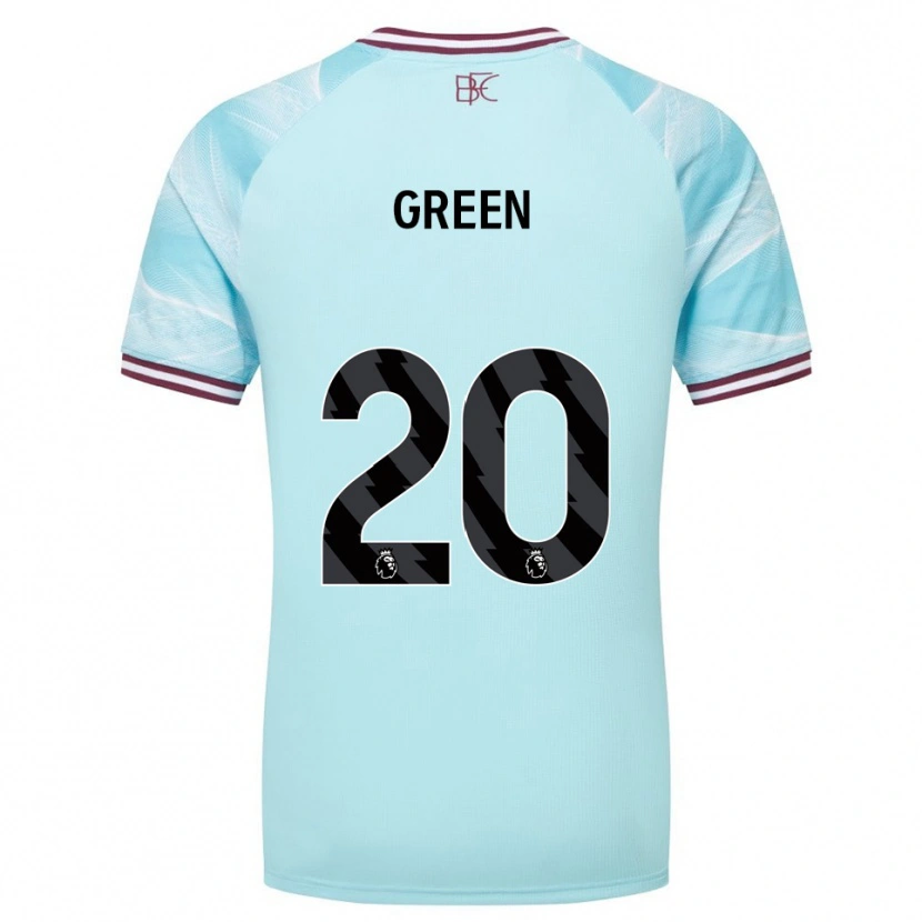 Danxen Hombre Camiseta Etienne Green #20 Celeste Borgoña 2ª Equipación 2025/26 La Camisa México
