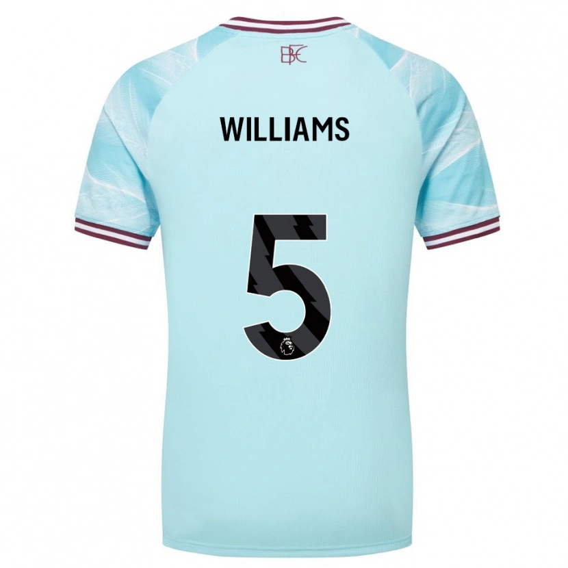 Danxen Hombre Camiseta Jesse Williams #5 Celeste Borgoña 2ª Equipación 2025/26 La Camisa México