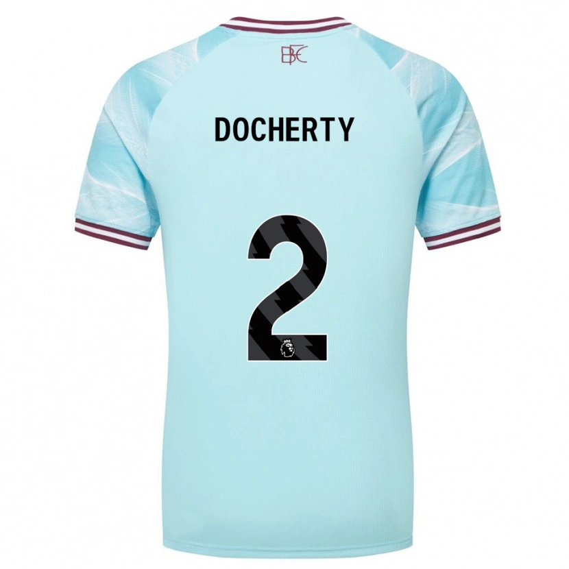 Danxen Hombre Camiseta Charley Docherty #2 Celeste Borgoña 2ª Equipación 2025/26 La Camisa México