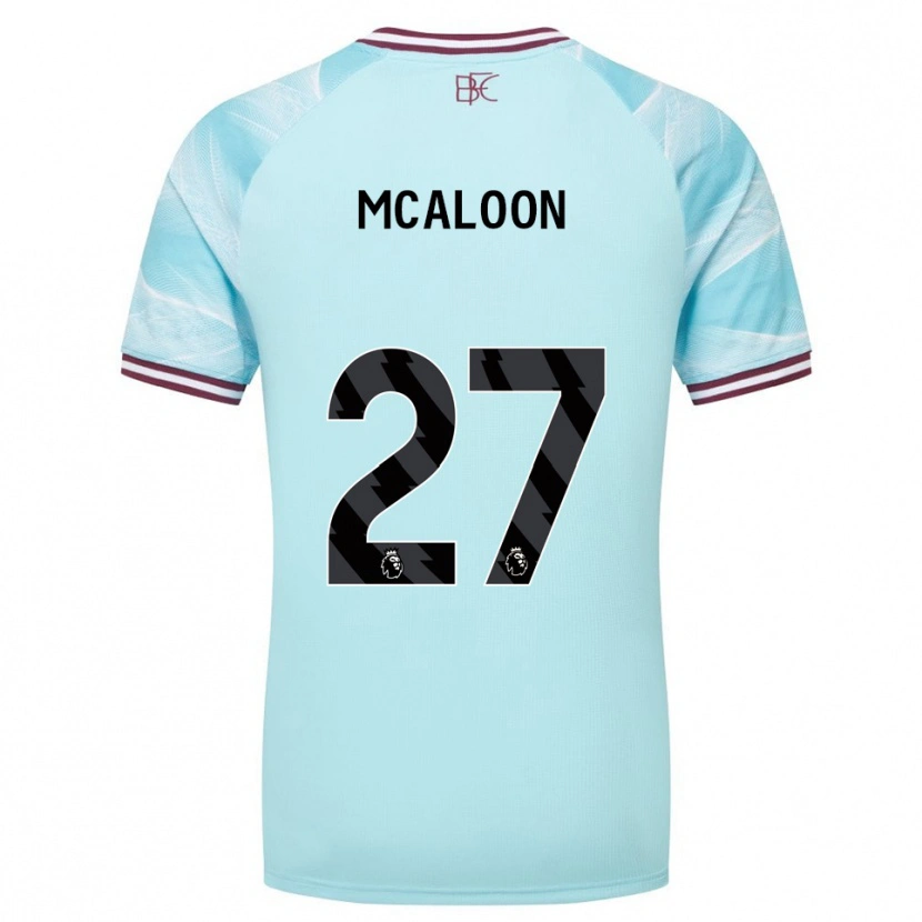Danxen Hombre Camiseta Naoisha Mcaloon #27 Celeste Borgoña 2ª Equipación 2025/26 La Camisa México