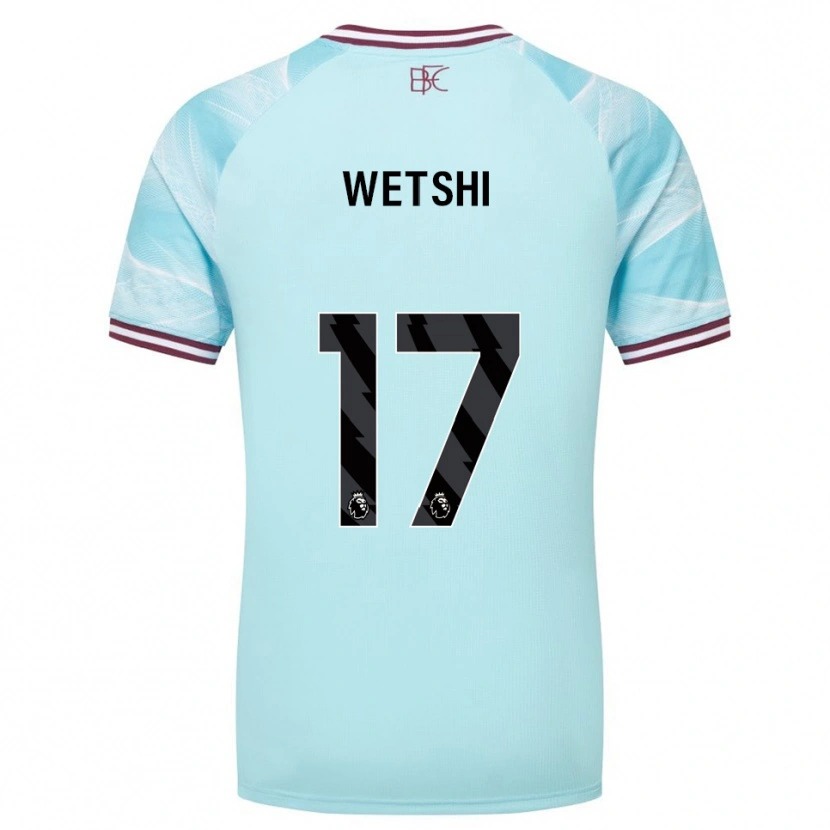 Danxen Hombre Camiseta Benji Wetshi #17 Celeste Borgoña 2ª Equipación 2025/26 La Camisa México