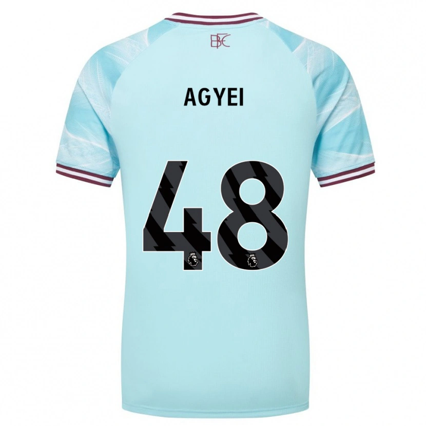 Danxen Hombre Camiseta Enock Agyei #48 Celeste Borgoña 2ª Equipación 2025/26 La Camisa México