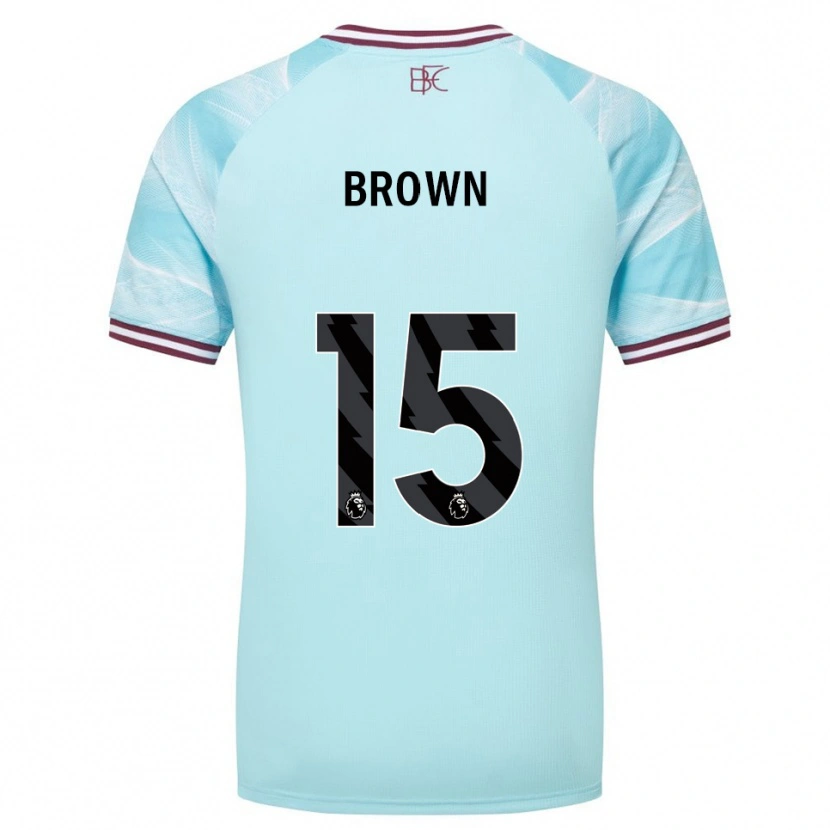 Danxen Hombre Camiseta Kian Mcmahon-Brown #15 Celeste Borgoña 2ª Equipación 2025/26 La Camisa México