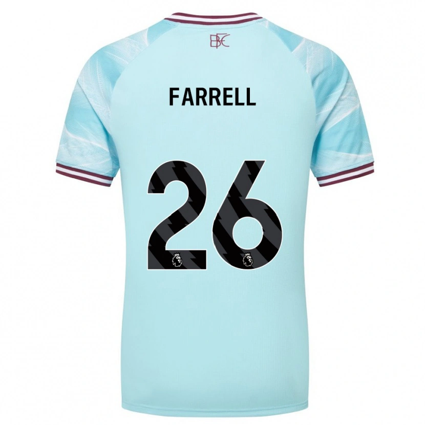 Danxen Hombre Camiseta Lucy Farrell #26 Celeste Borgoña 2ª Equipación 2025/26 La Camisa México