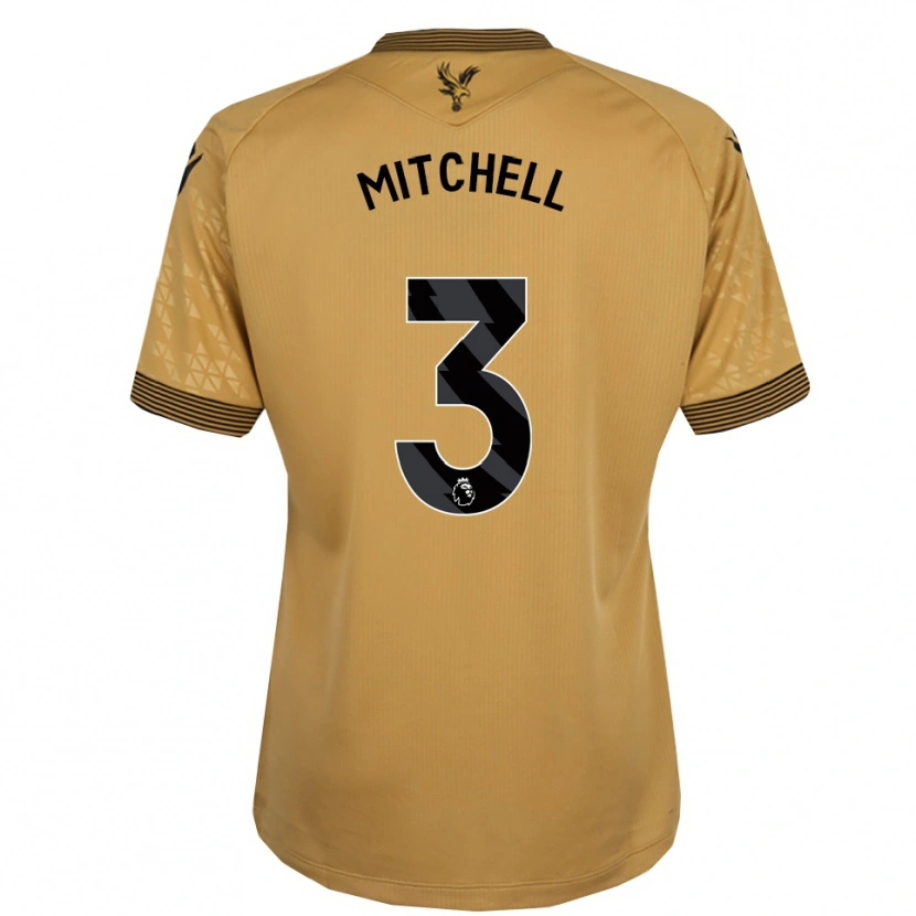 Danxen Hombre Camiseta Tyrick Mitchell #3 Oro Negro 2ª Equipación 2025/26 La Camisa México