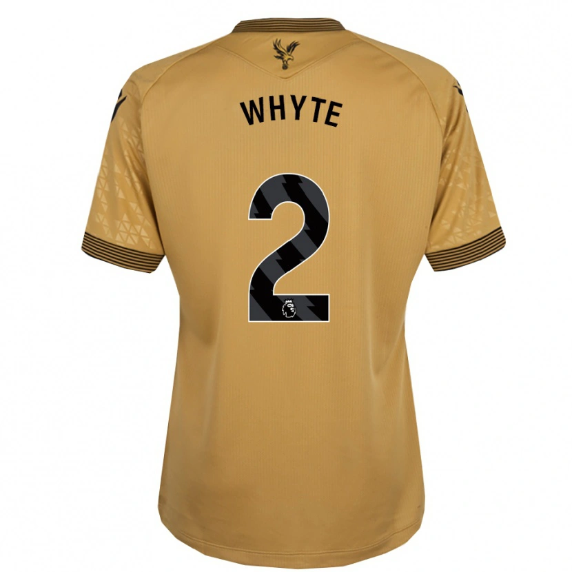 Danxen Hombre Camiseta Tyler Whyte #2 Oro Negro 2ª Equipación 2025/26 La Camisa México