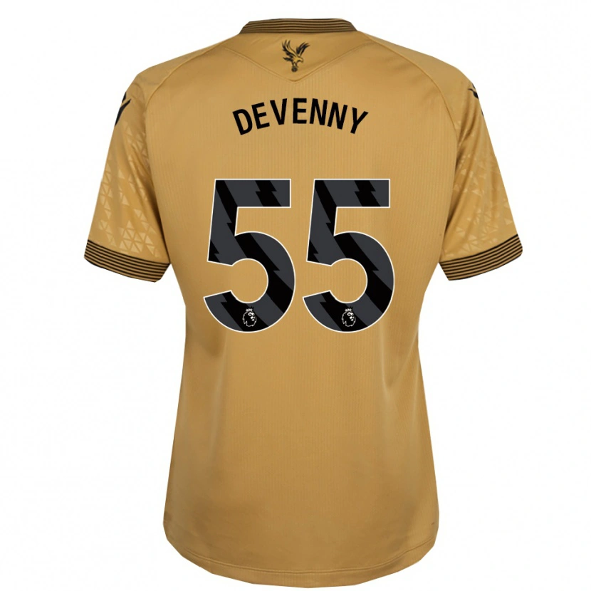 Danxen Hombre Camiseta Justin Devenny #55 Oro Negro 2ª Equipación 2025/26 La Camisa México