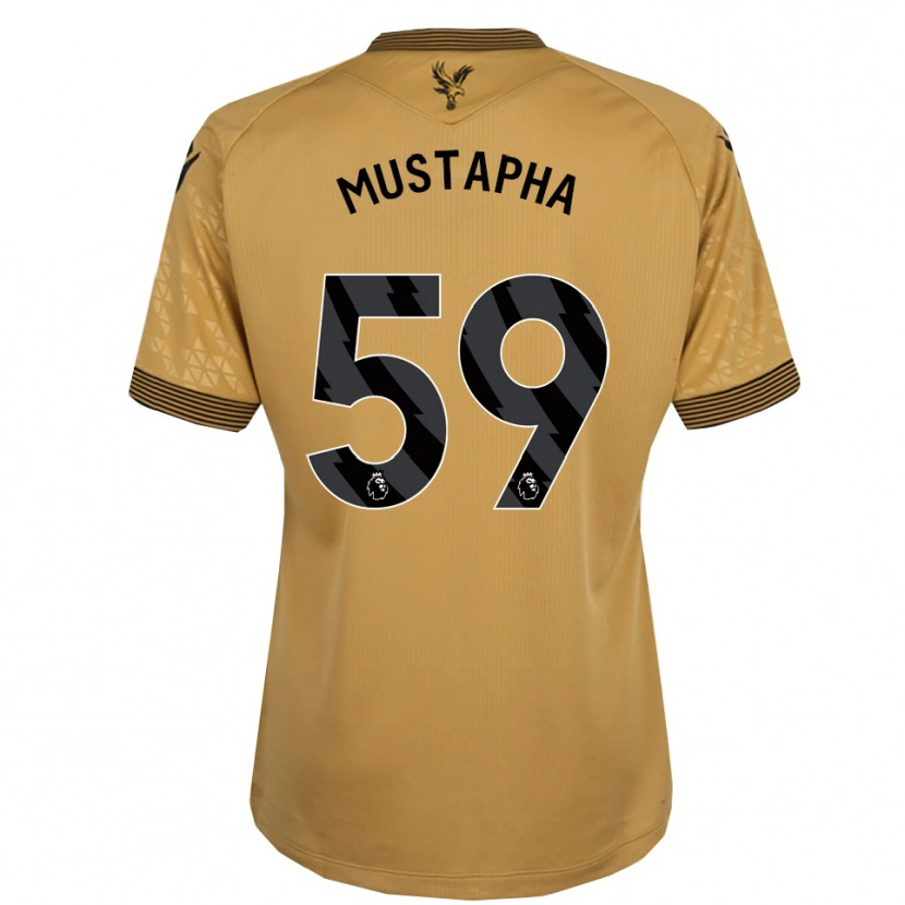 Danxen Hombre Camiseta Hindolo Mustapha #59 Oro Negro 2ª Equipación 2025/26 La Camisa México