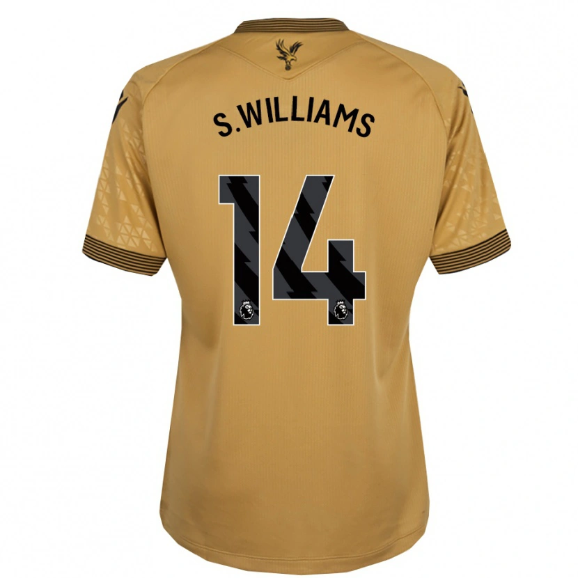 Danxen Hombre Camiseta Seb Williams #14 Oro Negro 2ª Equipación 2025/26 La Camisa México