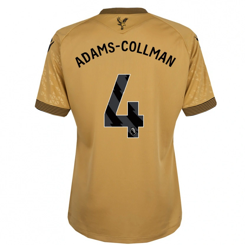 Danxen Hombre Camiseta Kai-Reece Adams-Collman #4 Oro Negro 2ª Equipación 2025/26 La Camisa México