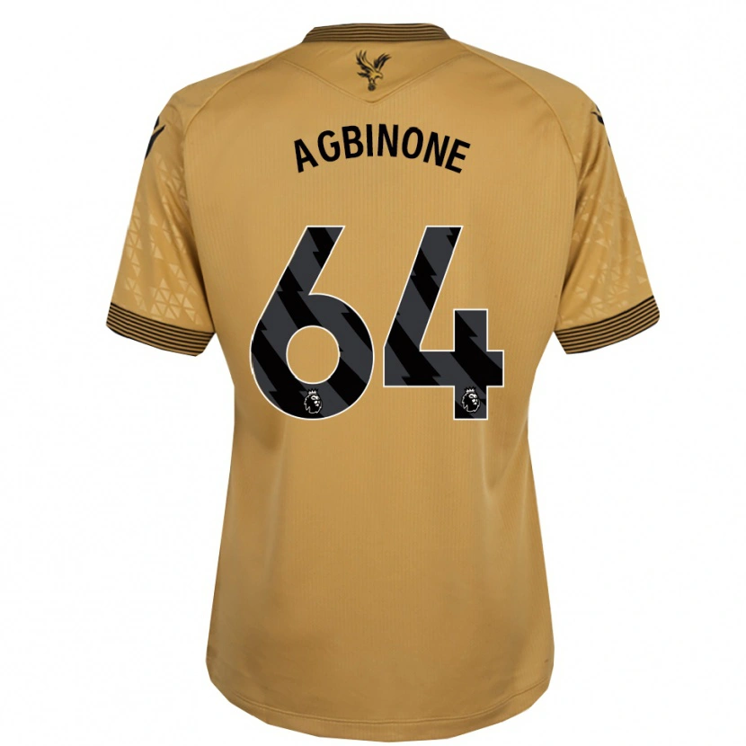 Danxen Hombre Camiseta Asher Agbinone #64 Oro Negro 2ª Equipación 2025/26 La Camisa México