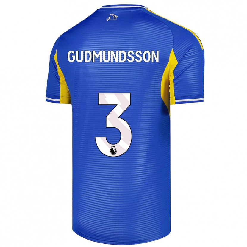 Danxen Hombre Camiseta Gabriel Gudmundsson #3 Azul Amarillo 2ª Equipación 2025/26 La Camisa México