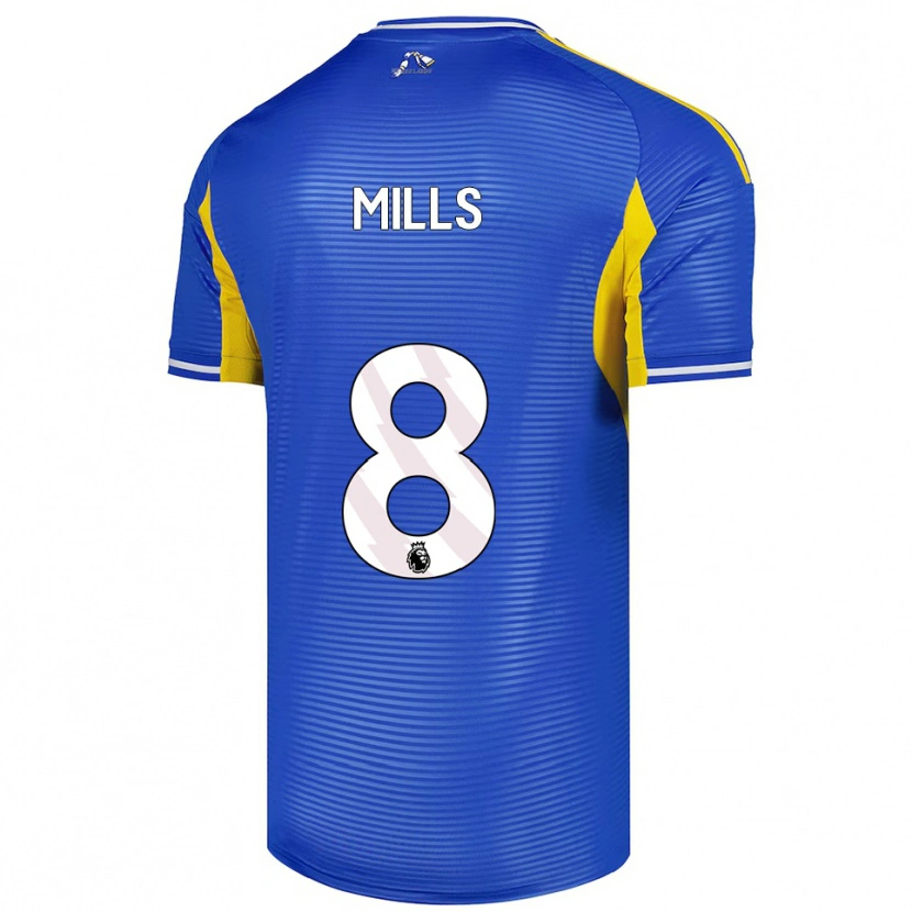 Danxen Hombre Camiseta Callum Mills #8 Azul Amarillo 2ª Equipación 2025/26 La Camisa México