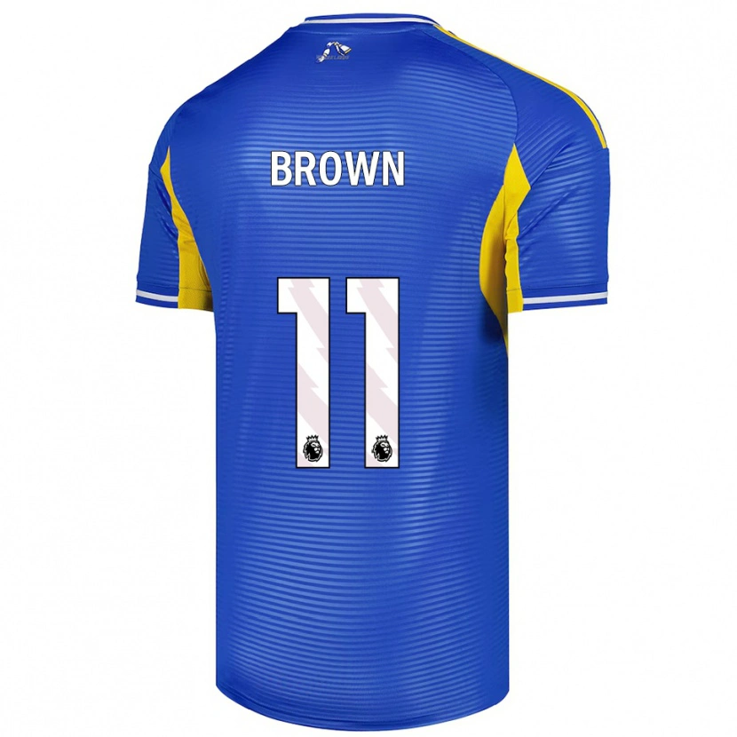 Danxen Hombre Camiseta Abbie Brown #11 Azul Amarillo 2ª Equipación 2025/26 La Camisa México