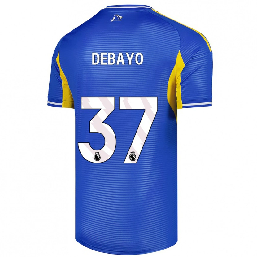 Danxen Hombre Camiseta James Debayo #37 Azul Amarillo 2ª Equipación 2025/26 La Camisa México