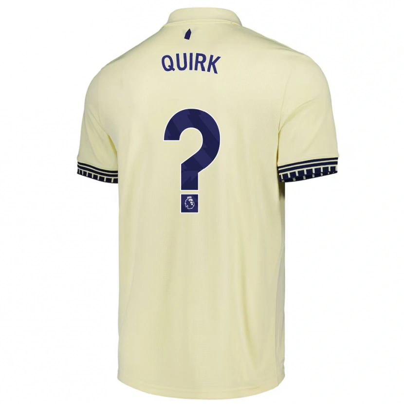 Danxen Hombre Camiseta Sebastian Quirk #0 Blanco Roto Negro 2ª Equipación 2025/26 La Camisa México