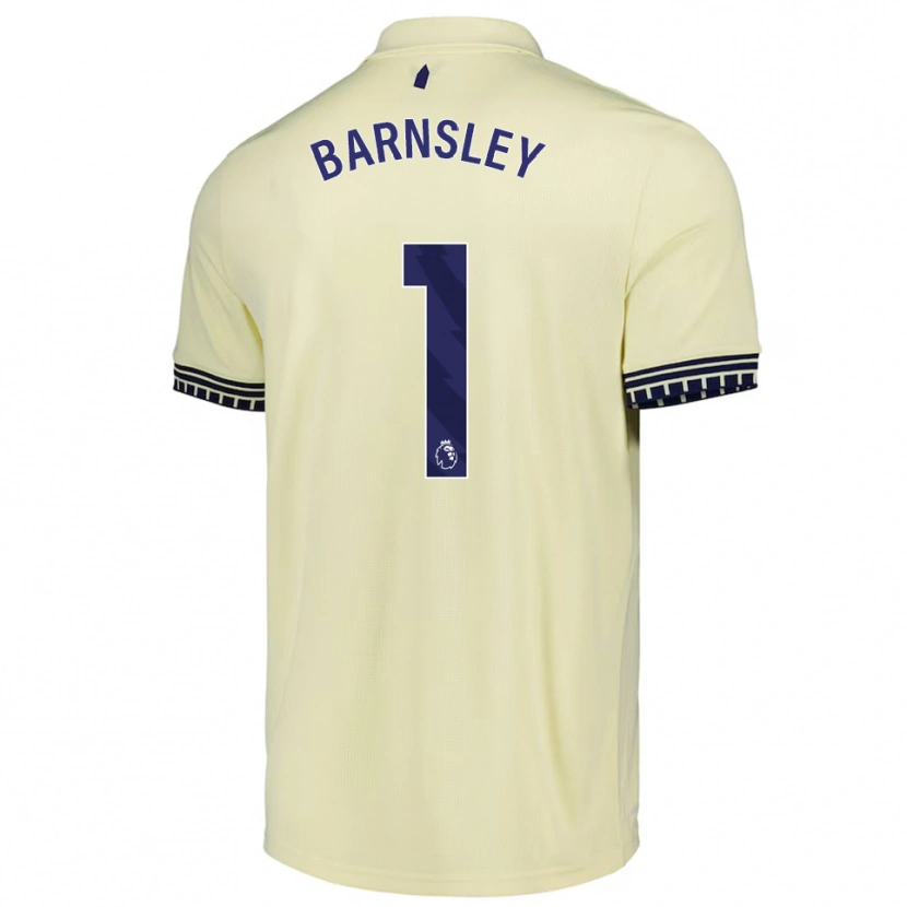 Danxen Hombre Camiseta Fraser Barnsley #1 Blanco Roto Negro 2ª Equipación 2025/26 La Camisa México
