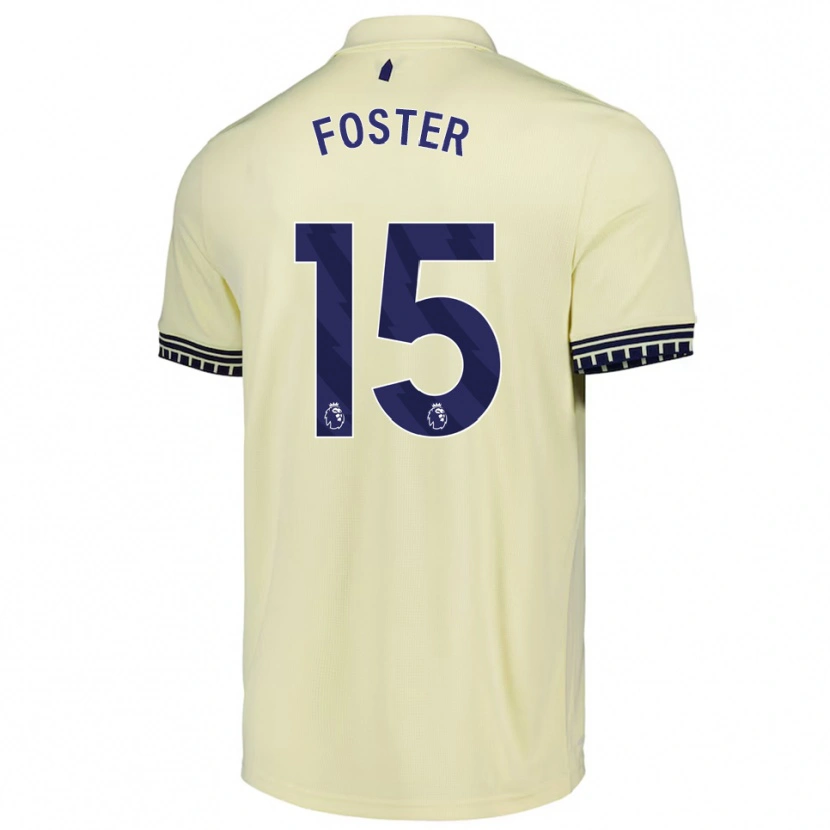 Danxen Hombre Camiseta Harvey Foster #15 Blanco Roto Negro 2ª Equipación 2025/26 La Camisa México