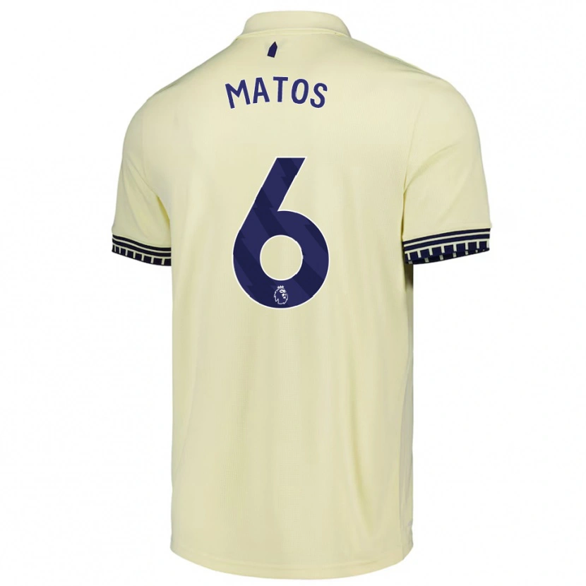 Danxen Hombre Camiseta Melvin Matos #6 Blanco Roto Negro 2ª Equipación 2025/26 La Camisa México
