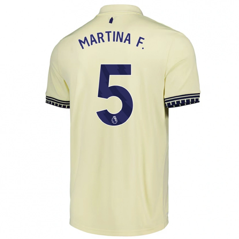 Danxen Hombre Camiseta Martina Fernández #5 Blanco Roto Negro 2ª Equipación 2025/26 La Camisa México