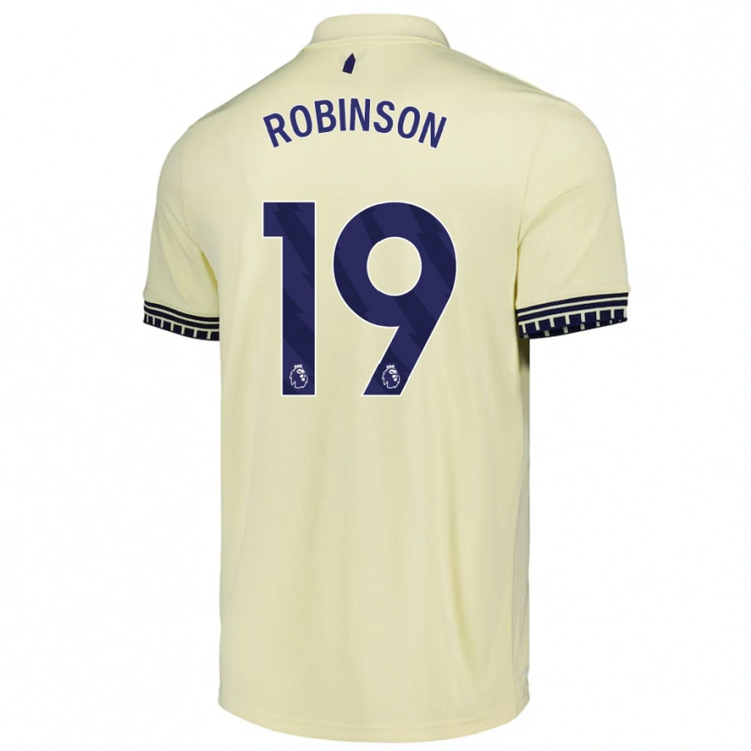 Danxen Hombre Camiseta Katie Robinson #19 Blanco Roto Negro 2ª Equipación 2025/26 La Camisa México