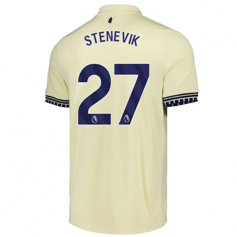 Danxen Hombre Camiseta Elise Stenevik #27 Blanco Roto Negro 2ª Equipación 2025/26 La Camisa México