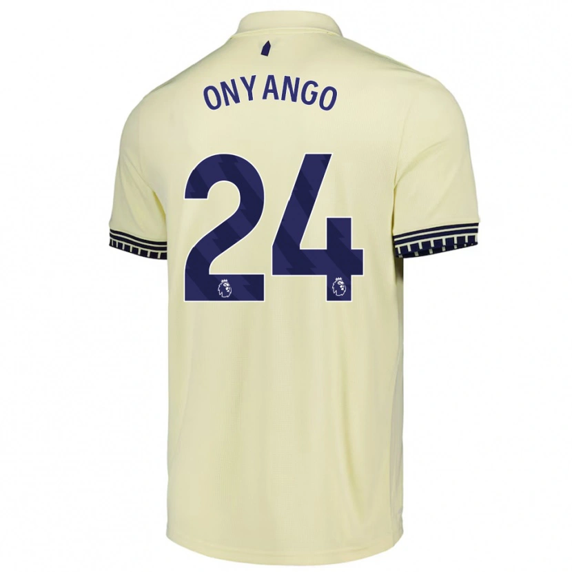 Danxen Hombre Camiseta Tyler Onyango #24 Blanco Roto Negro 2ª Equipación 2025/26 La Camisa México