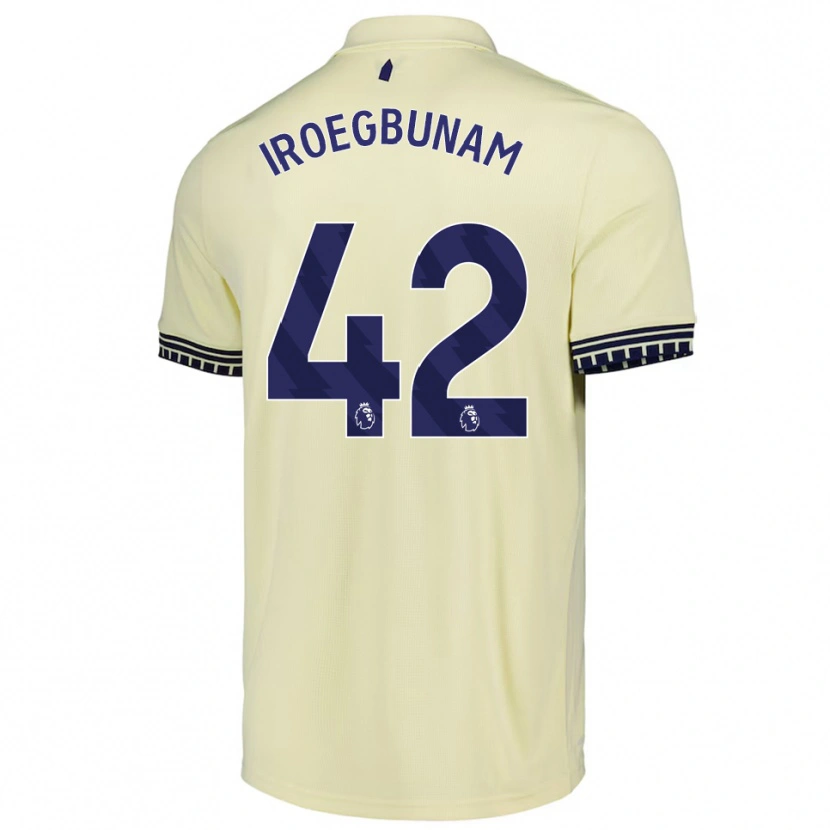 Danxen Hombre Camiseta Tim Iroegbunam #42 Blanco Roto Negro 2ª Equipación 2025/26 La Camisa México
