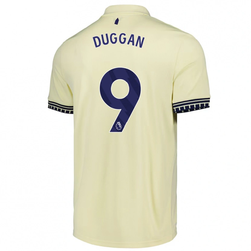 Danxen Hombre Camiseta Toni Duggan #9 Blanco Roto Negro 2ª Equipación 2025/26 La Camisa México