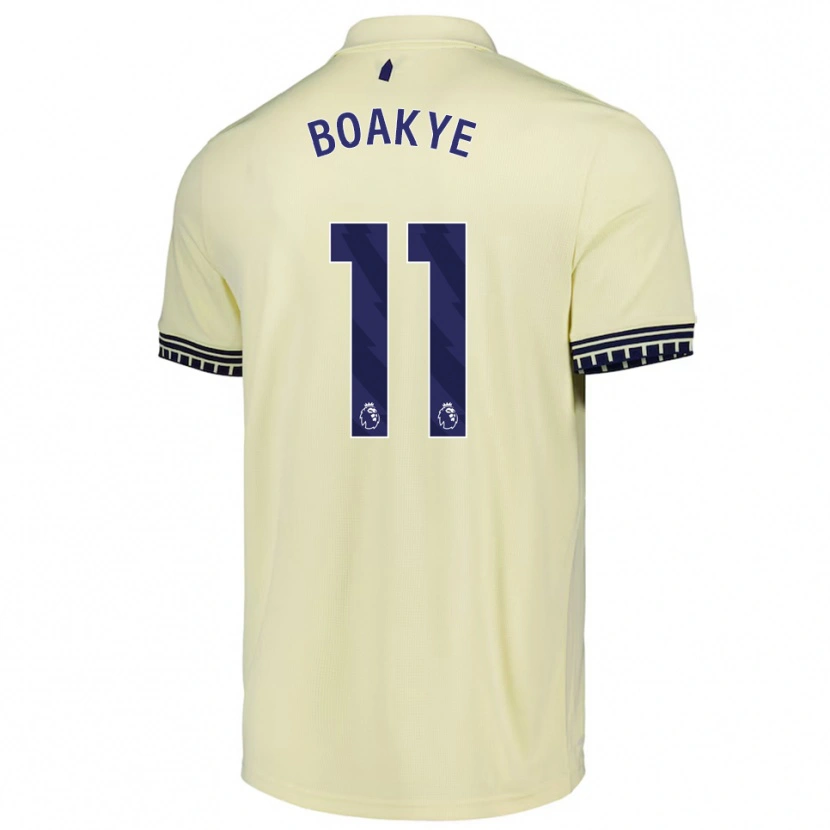 Danxen Hombre Camiseta Kingsford Boakye #11 Blanco Roto Negro 2ª Equipación 2025/26 La Camisa México