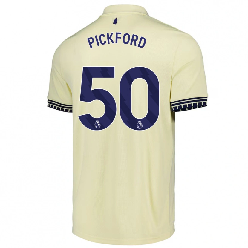 Danxen Hombre Camiseta George Pickford #50 Blanco Roto Negro 2ª Equipación 2025/26 La Camisa México