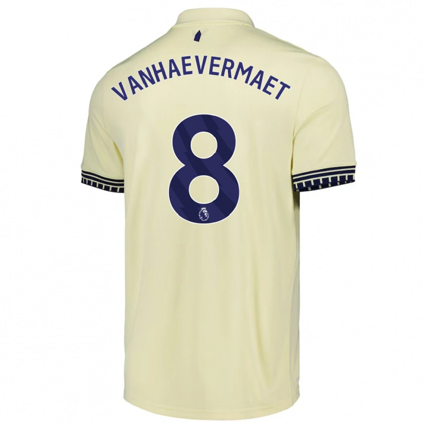 Danxen Hombre Camiseta Justine Vanhaevermaet #8 Blanco Roto Negro 2ª Equipación 2025/26 La Camisa México