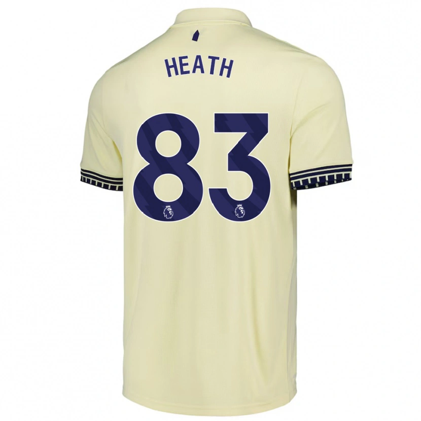 Danxen Hombre Camiseta Isaac Heath #83 Blanco Roto Negro 2ª Equipación 2025/26 La Camisa México