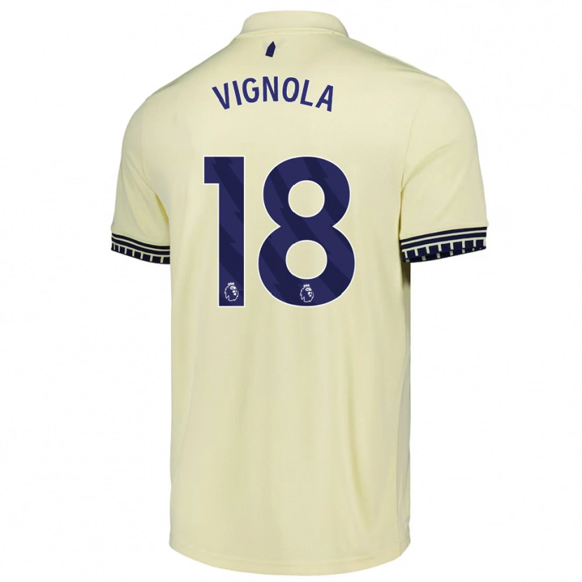 Danxen Hombre Camiseta Ornella Vignola #18 Blanco Roto Negro 2ª Equipación 2025/26 La Camisa México