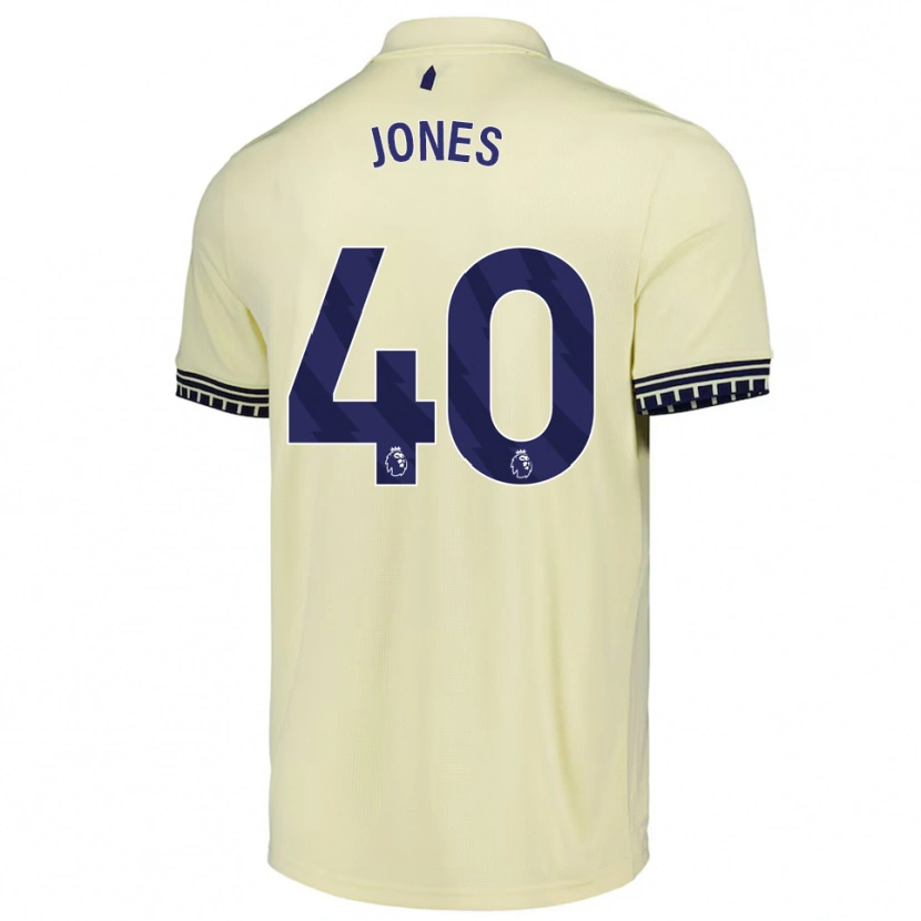 Danxen Hombre Camiseta Ellie Jones #40 Blanco Roto Negro 2ª Equipación 2025/26 La Camisa México