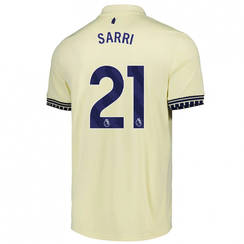 Danxen Hombre Camiseta Veatriki Sarri #21 Blanco Roto Negro 2ª Equipación 2025/26 La Camisa México