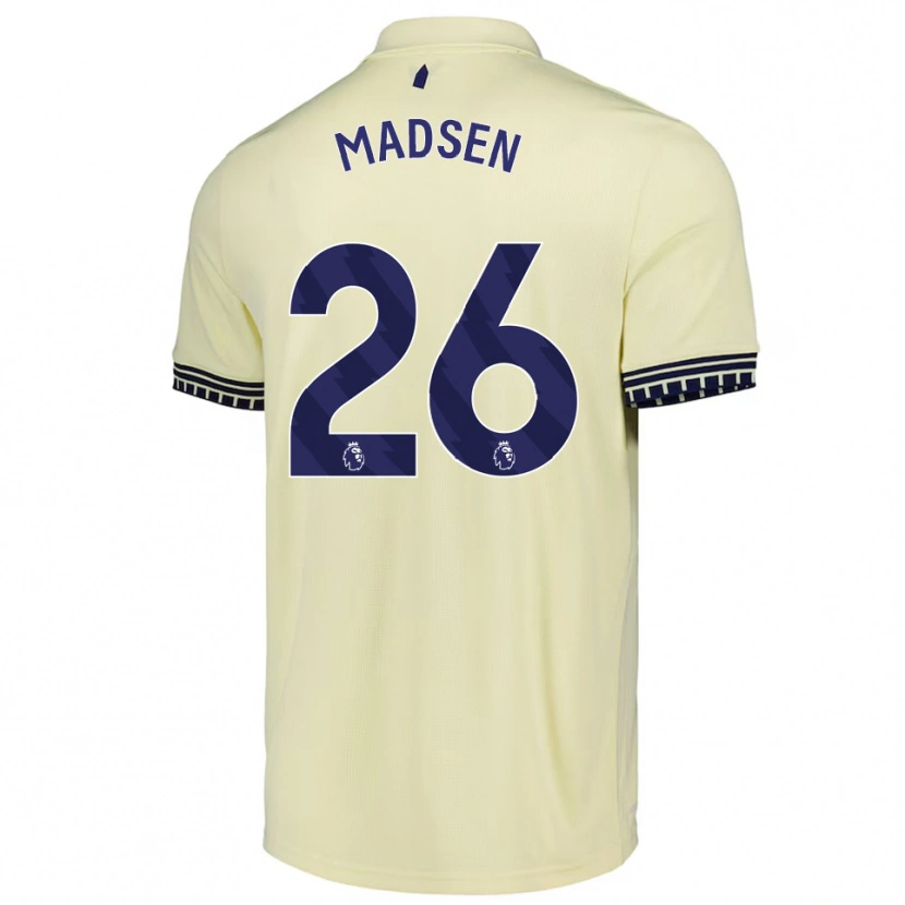 Danxen Hombre Camiseta Rikke Madsen #26 Blanco Roto Negro 2ª Equipación 2025/26 La Camisa México